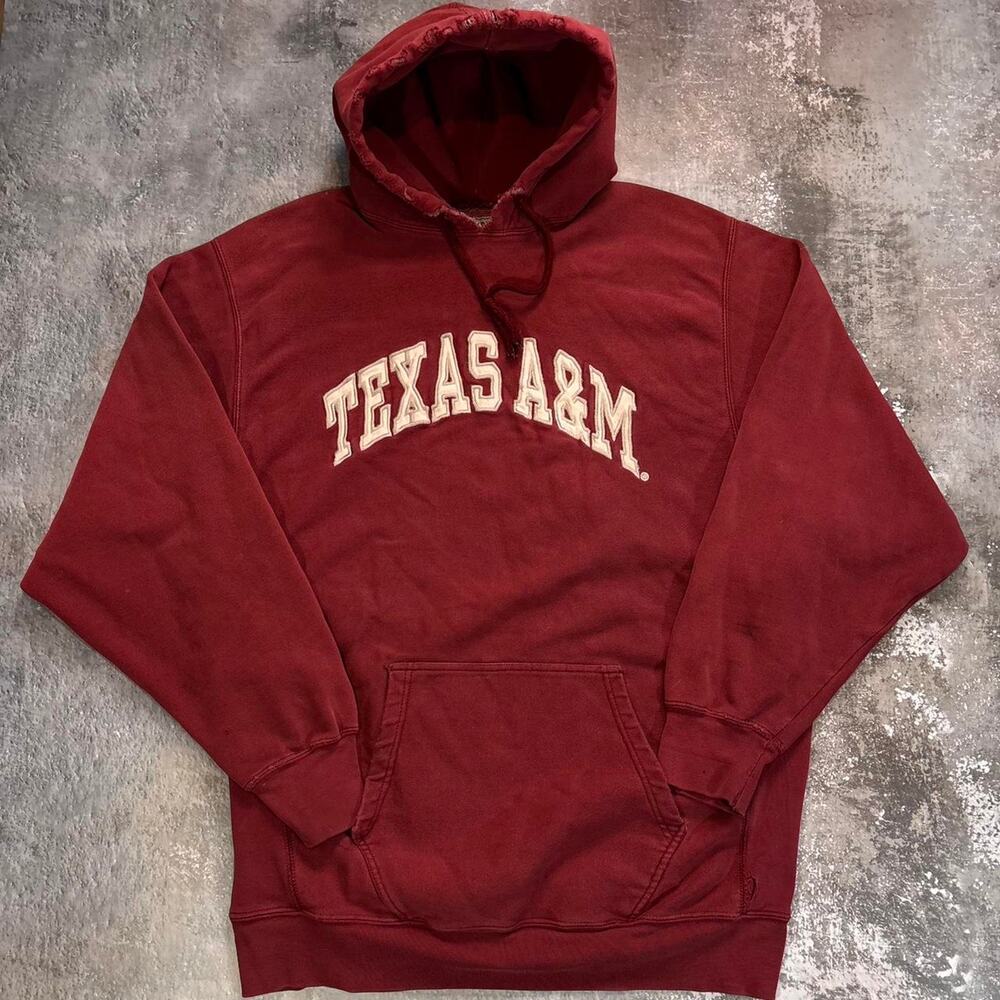 Vintage Distressed Texas A&M Red Hoodie. Steve & Barrys Size XL